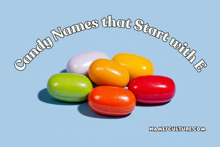candy names that start with e
