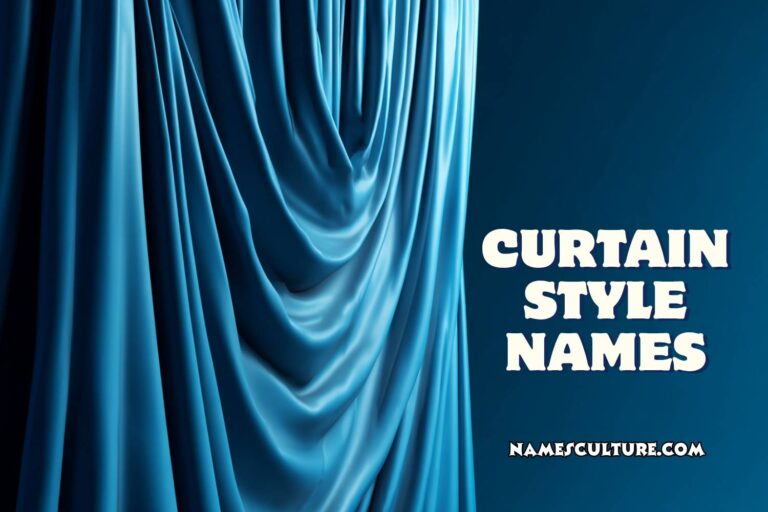 curtain style names